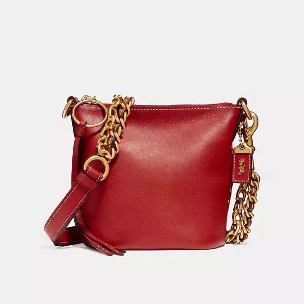 Red Coach Cross Body with chain, Duffle 12